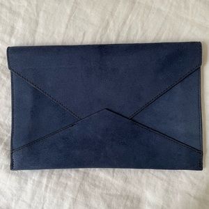 Banana Republic Blue Suede Clutch